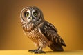 Full body picture of a stunningly soft-coated owl