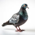 full body pigeon dove bird isolated on blank white background