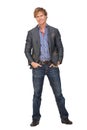 Full Body Portrait of Casual Man Royalty Free Stock Photo