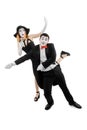 Portrait of two mimes Royalty Free Stock Photo