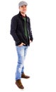 Full body portrait of a young man Royalty Free Stock Photo