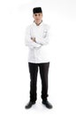 Full body pose of handsome chef