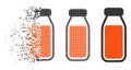 Decomposed Dotted Halftone Full Bottle Icon Royalty Free Stock Photo