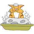 Full Cat Litterbox Royalty Free Stock Photo