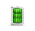 Full charged battery icon Royalty Free Stock Photo