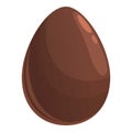 Full chocolate egg icon cartoon vector. Easter candy