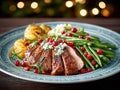 a full Christmas dinner plate Royalty Free Stock Photo