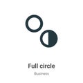 Full circle vector icon on white background. Flat vector full circle icon symbol sign from modern business collection for mobile Royalty Free Stock Photo