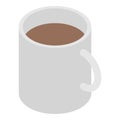 Full coffee mug icon, isometric style