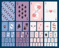 Full collection of designers playing cards set