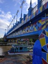 Full color bridge in west sumatera Royalty Free Stock Photo