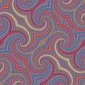 Full color retro seamless (repeating) pattern. Royalty Free Stock Photo