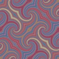 Full color retro seamless (repeating) pattern. Royalty Free Stock Photo