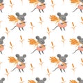 Seamless pattern with cute mouses Royalty Free Stock Photo