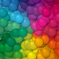 Full colors spectrum rainbow balls pattern background