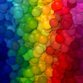 Full colors spectrum rainbow balls vertically striped pattern background