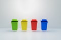 Full colr of bin on white background Royalty Free Stock Photo