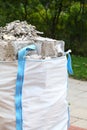 Full construction waste debris rubble bags Royalty Free Stock Photo