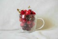 full cup with cherries, sweet cherries