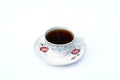 Cup Coffee Black White background. Royalty Free Stock Photo