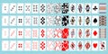 Full deck of playing cards for gambling game Royalty Free Stock Photo
