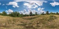 Full 360 degree seamless panorama in equirectangular spherical equidistant projection. Panorama view in a field in beautiful day