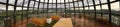 Full 360 degrees top viewing deck room with full glass panel allowing maximum visibility of Jeju at Yeomiji Botanical Garden Royalty Free Stock Photo