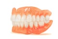 Full denture dentures close-up. Orthopedic dentistry with the us