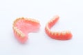 Full denture on white background Royalty Free Stock Photo