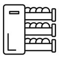 Full dishwasher icon outline vector. Bathroom water service