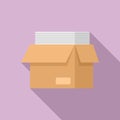 Full documents box icon, flat style