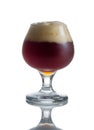 Full Draft Dark Beer in Glass Goblet Royalty Free Stock Photo
