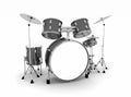 Full Drum Set with Cymbals Royalty Free Stock Photo