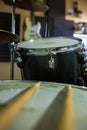 Full drums, microphones and other instruments from a soundproof music studio