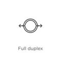 full duplex icon vector from g collection. Thin line full duplex outline icon vector illustration. Outline, thin line full duplex