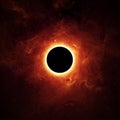 Full eclipse, black hole Royalty Free Stock Photo