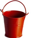 Full and empty gardening buckets. Pailful or bucket with water vector illustration, filled steel metal and pumped plastic pails is Royalty Free Stock Photo