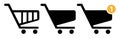 Full and empty shopping cart symbol shop and sale icon Royalty Free Stock Photo