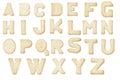 Full English alphabet of cracker cookie Royalty Free Stock Photo