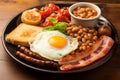 A full English breakfast, AI Royalty Free Stock Photo