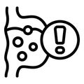 Full enzymes icon outline vector. Amino peptide