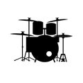 Full equipped drum kit vector