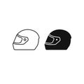 Full face helmet icon vector illustration