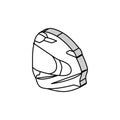 full face motorcycle helmet isometric icon vector illustration Royalty Free Stock Photo