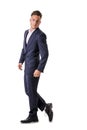 Full length shot of elegant young man with business suit Royalty Free Stock Photo