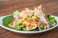 Very delicious Thai food with many herb ingredients.