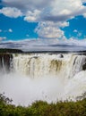 The waterfalls Iguazu in the rainy season