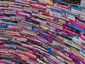 Full Frame Background of A Lot of Curved Stacked Books