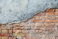 Cracked concrete brick wall background Royalty Free Stock Photo