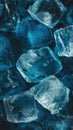 Close-up of Blue Ice Cubes on Table Royalty Free Stock Photo